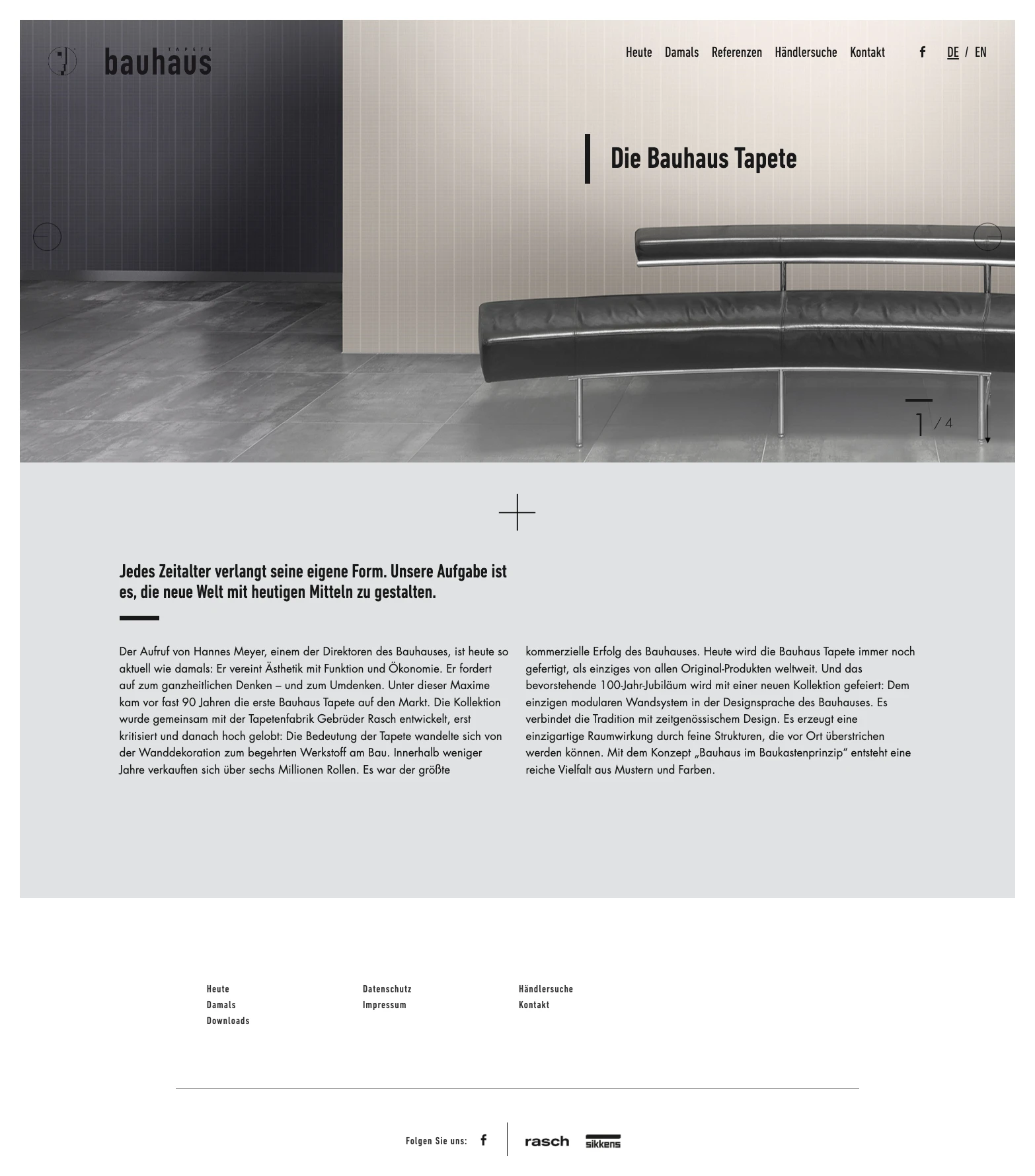 وب‌سایت و هویت بصری Bauhaus Tapete 2