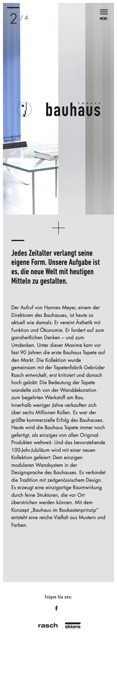 وب‌سایت و هویت بصری Bauhaus Tapete 13