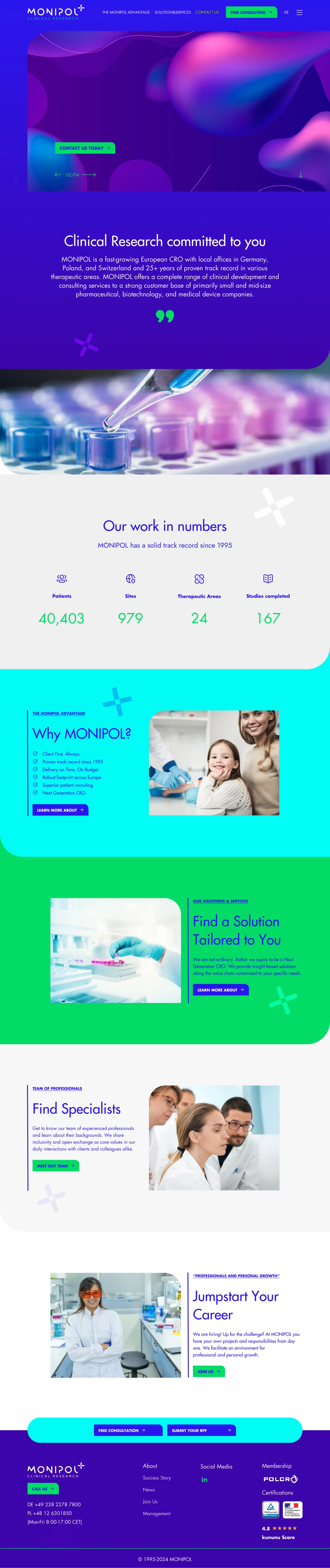 وب‌سایت پژوهش بالینی Monipol 2