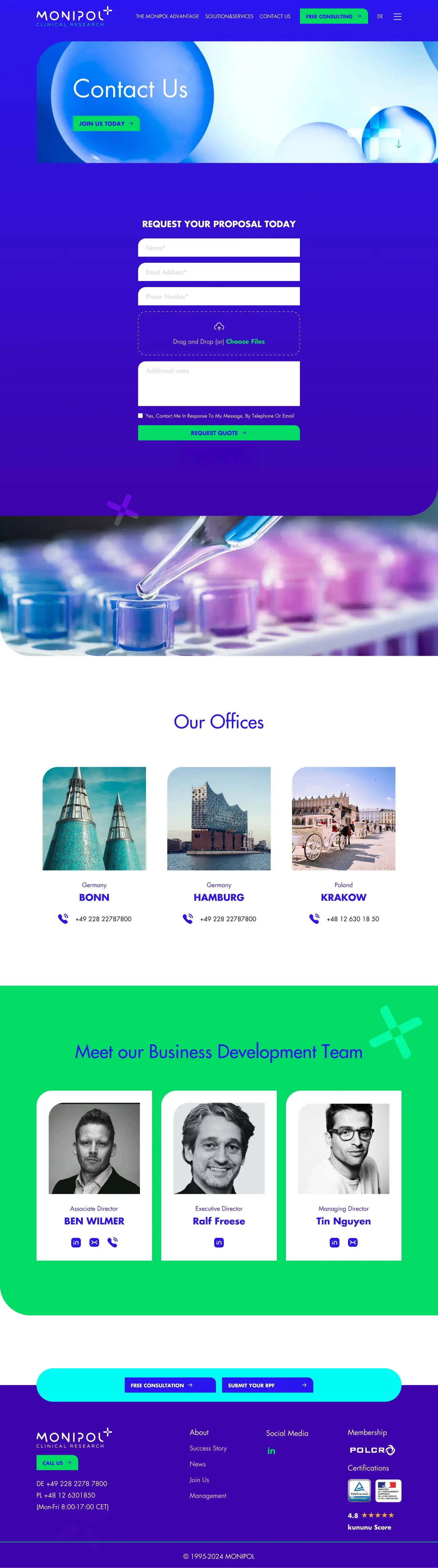 وب‌سایت پژوهش بالینی Monipol 6