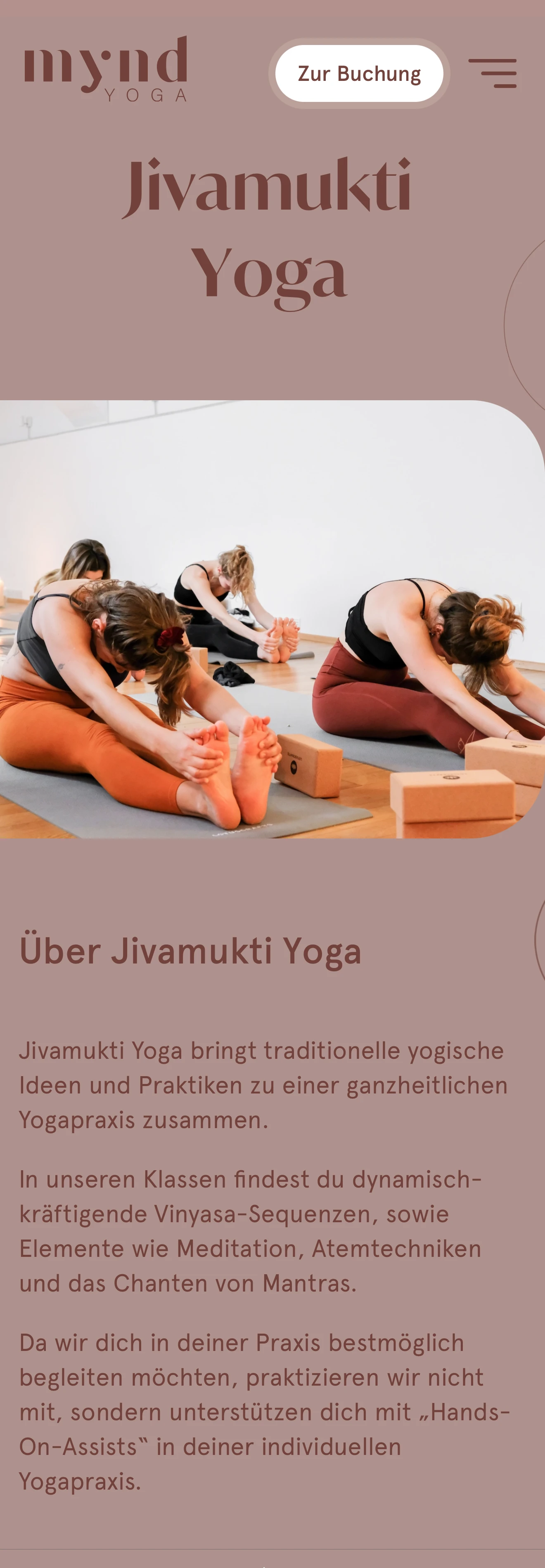 وب‌سایت استودیوی Mynd Yoga 14